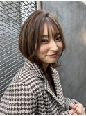 シルキーベージュ×グレージュカラー【髪質改善/縮毛矯正】
