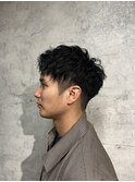 メンズショート×パーマ