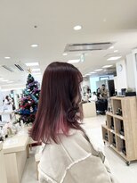 ケンジ 平塚ラスカ店(KENJE) ピンクブラウンと桜ピンクのインナーカラー