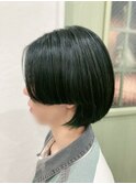 センターパート／切りっぱなし／ミニボブ