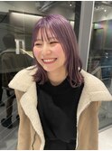 ピンクパープル/レイヤーカット