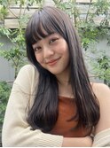 大人かわいい美髪ストレート艶髪ベージュ小顔顔まわりレイヤー