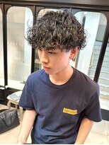 【表参道sheta中澤】アッシュブラックマッシュパーマ