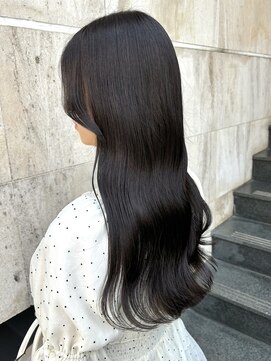 ラグーン 原宿 表参道(LAGOON) 【LAGOON】ワンカラーで暗髪透け感♪ビターグレー