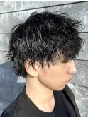 波巻きスパイラルパーマメンズカットツイストスパイラルパーマ