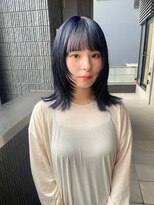 【snuw mina】レイヤーカット/顔周りカット/ブルーカラー/伏見