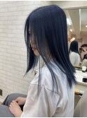 ブリーチありブルー/暗めカラー
