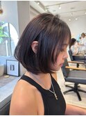 ふわっと内巻きボブ［ミニボブ/黒髪ボブ/ショートボブ］