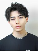 黒髪アップバングショート