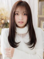 カバーヘア ブリス 北浦和(COVER HAIR bliss)&nbsp;グレージュアッシュストレート小顔ロングc6北浦和20代30代40代