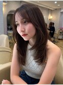 暗めカラー/韓国レイヤー/マロンベージュ/くすみベージュ/銀座