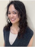 ニュアンスパーマ＊ミディアムレイヤー＊大人可愛い20代