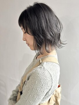 エル セルカ 高田馬場(el CERCA) 外ハネ小顔レイヤーボブ×オリーブグレージュカラー