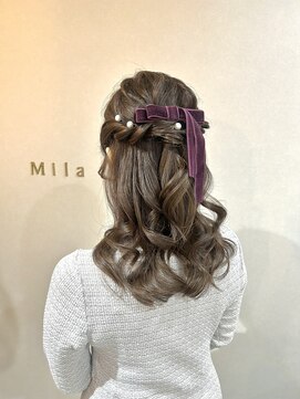 ミラ(Mila) キレイめハーフアップ＊結婚式に人気です^_^