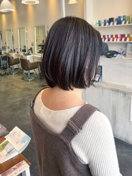 ナオシ エリアツー 北大和店(nao c area2) コントラストハイライトボブ【生駒市／北生駒駅】