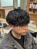 アトラクト バイ ラック 津田沼(Attract by LUCK)&nbsp;波巻きパーマ/津田沼/メンズパーマ/メンズ/ブリーチ