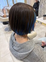アッシュ 仙川店(Ash) 20代30代40代50代大人丸みショートボブ前髪ありインナーカラー