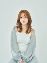エシェル 平塚店(echelle) レイヤーミディで叶える大人可愛いオレンジブラウン