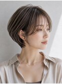 大人ショート　白髪ぼかし　白髪染め　ハイライト　40代50代60