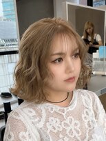 トリッカ シブヤ(TRICCA SHIBUYA)&nbsp;透明感ベージュ×シースルーボブ