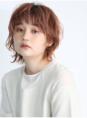 ショートウルフ×オレンジベージュ