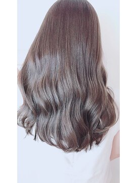 ジーナ 船橋(Zina) オトナ女子ツヤ髪アッシュカラーふんわりミディシースルーバング