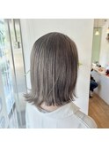 透明感カラー★ダブルカラーブリーチミルクティーベージュ