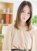 綾瀬/髪質改善/ハイトーンカラーでエアストレートロングボブc