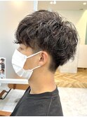 【メンズパーマ】マッシュ ゆるめスパイラルパーマ