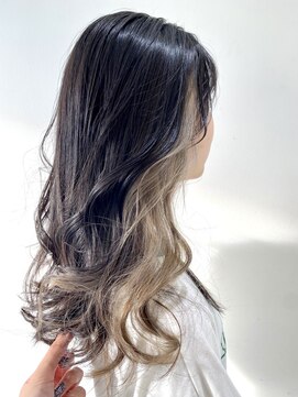 フォーク FOLK 【FOLK】透明感インナーシルバー☆似合わせゆる巻きロング♪