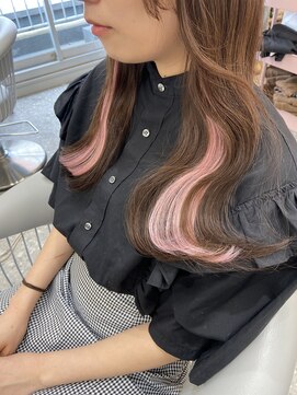 ラルムバイシー 新宿(LARME by Sea) インナーカラー/インナーカラーエクステ/ピンクカラー/韓国ヘア