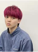 ナチュラルマッシュシースルーニュアンスセンターパート刈り上げ