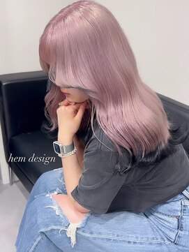 ベレーザ 渋谷(BELEZA) 7384シルキーグレーベージュベビーピンク艶髪ハイトーンカラー