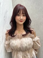 ロンド レア 天神大名店(Lond Le’a) ピンクカラー/暖色カラー/レイヤーカット/韓国ヘア/顔周りカット