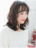 センター北/髪質改善/グレージュカラー×ウェーブミディアムi