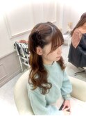 三つ編みハーフツイン