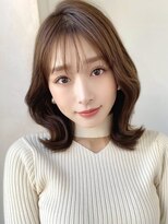 エインアンリー 明治神宮前(AIN.ANLY.) ブルーカラー透明感カラー姫カットレイヤーロングパーマ