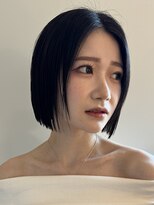 ラフ 立川(Laff)&nbsp;大人ボブ　切りっぱなしボブ　黒髪スタイル　縮毛矯正　髪質改善