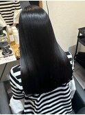 奈良 縮毛矯正 ツヤ髪 黒髪ロング