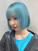 シャルム 溝の口店(charme)&nbsp;ミニボブブルーブラックハイライトカラーくびれヘア