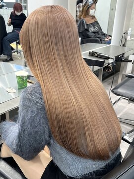 サンクマーケット 渋谷(cinq MARKET) 渋谷ブリーチカラーハイトーンカラーミルクティーベージュ30代