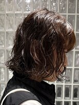 テクネ 天神大名(techne) 天神大名顔周りレイヤーカットミディアムボブタッセルボブパーマ