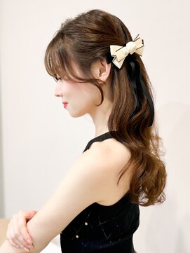 レア 表参道(L'ea) 黒髪 クラゲヘアー オリーブグレー 小顔 ココアベージュ