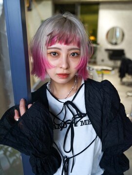 原宿/ウルフカット レイヤー デザインカラー ルーツカラー 