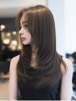 ダル 渋谷/表参道(DAL.) マロンベージュ小顔カットハッシュレイヤー美髪矯正