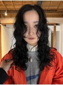 スパイラルパーマハードパーマロングスパイラルくるくるパーマ