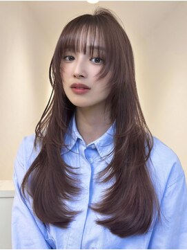 アイトーキョーエス 渋谷(AI TOKYO S) レイヤーカット/ブリーチなし/オリーブ/ブラウン/髪質改善/渋谷