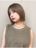 【レイヤーボブ/ショートボブ/前髪/透明感カラー】