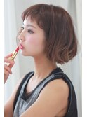 ショートバング×グラデーションカラーボブ