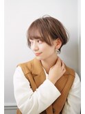 20代30代40代大人可愛い小顔丸みショートボブワンサイドショート
